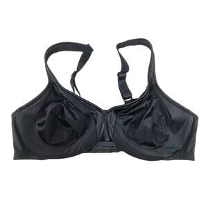Olga Black Bra Size 38C Underwire Satin Model 35002 Preowned